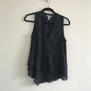 H&M Sleeveless Navy Blouse